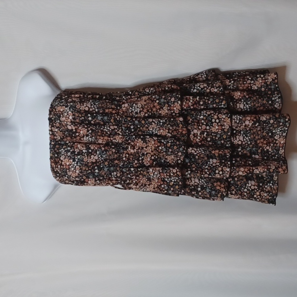 Mine Women's Floral Multi-Color Strapless Mini Dress. Size M